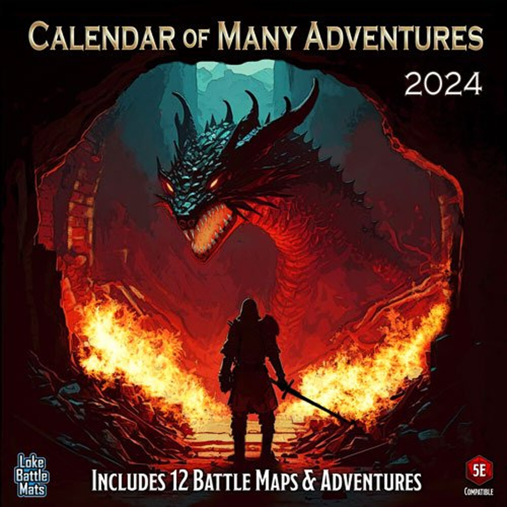 

Ролевая игра Loke Battlemats Calendar of Many Adventures (2024)