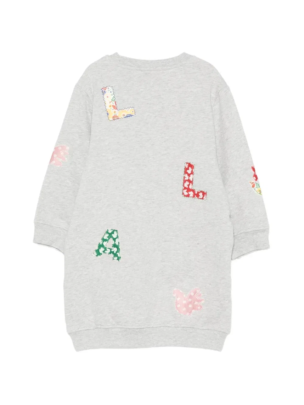 Платье-футболка с латками Stella Mccartney Kids, серый — фото 2