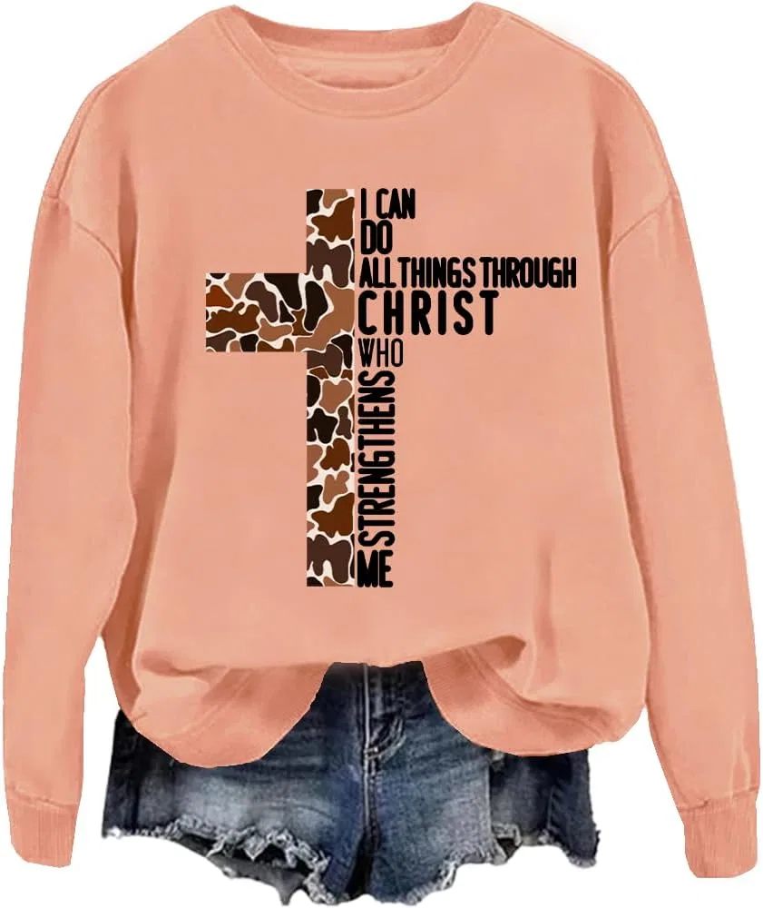 Мужское худи с принтом I Can Do All Things Through Christ Who Strengthens Me, оранжевый