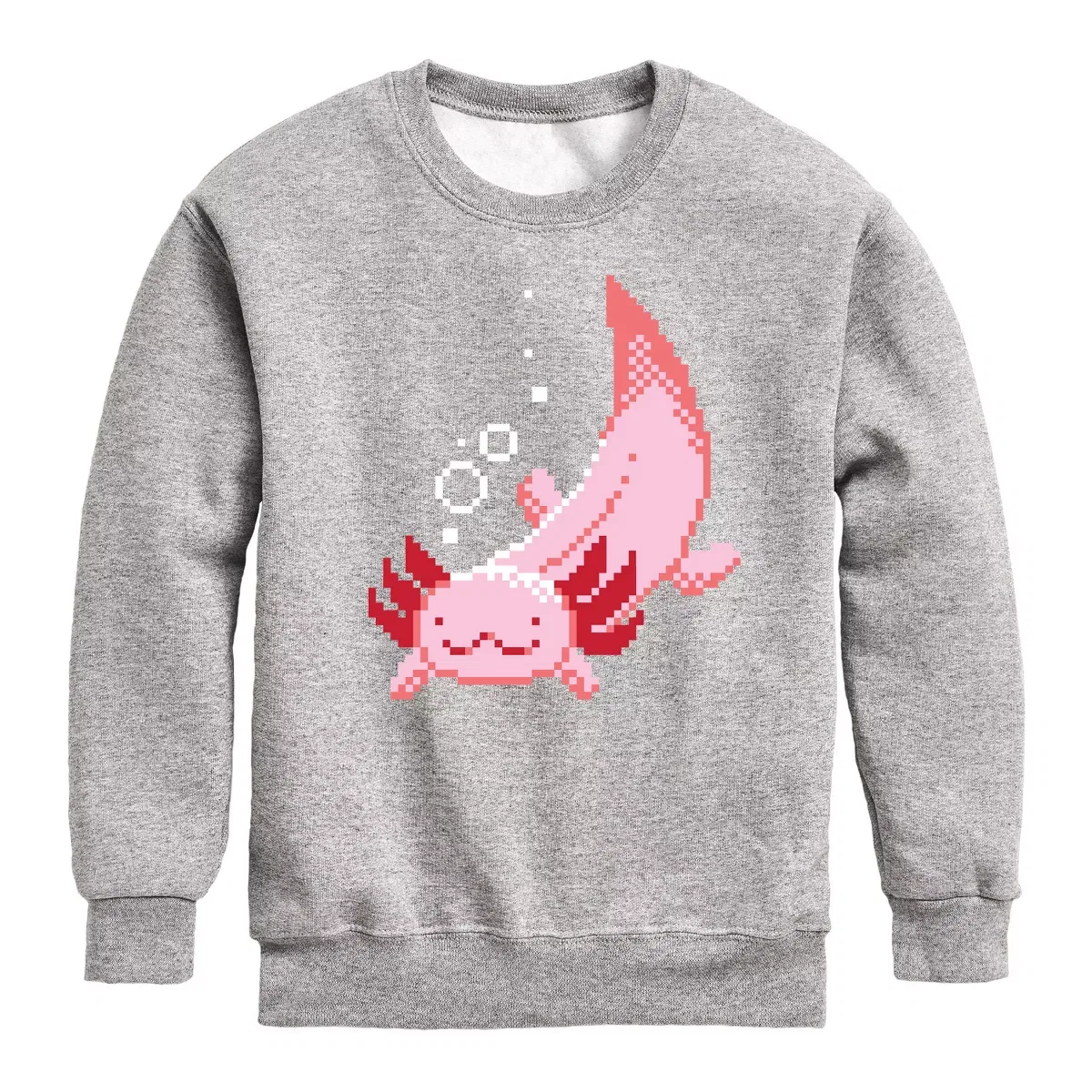 Детский свитшот с принтом Pixel Axolotl Instant Message, Navy