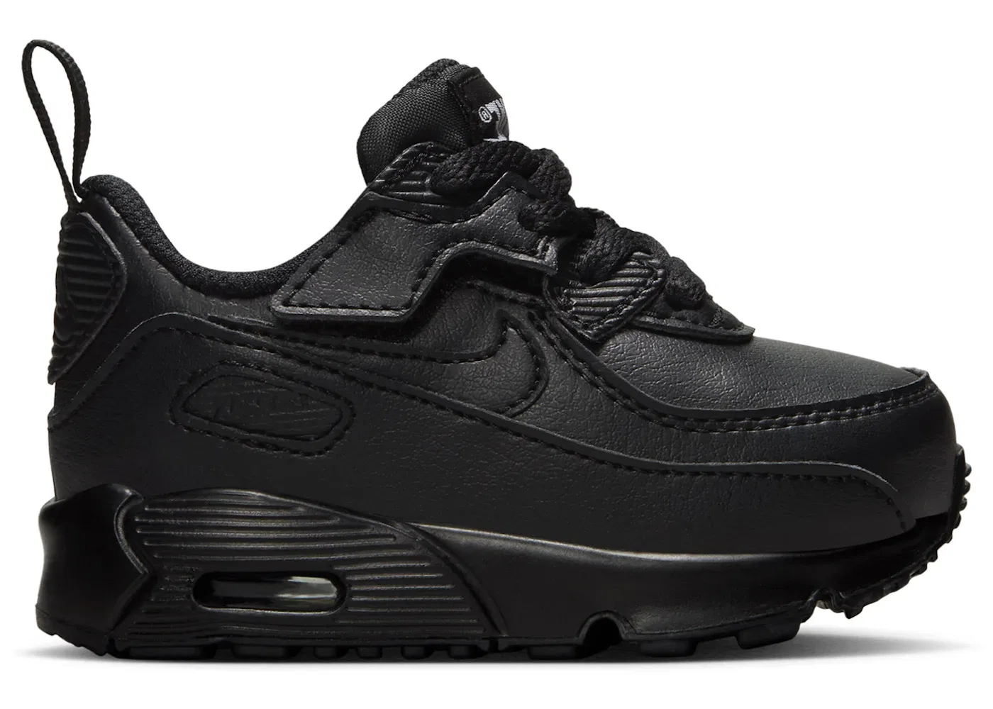 Детские кроссовки с шнуровкой Nike Air Max 90 EasyOn, Черный/Белый/Черный