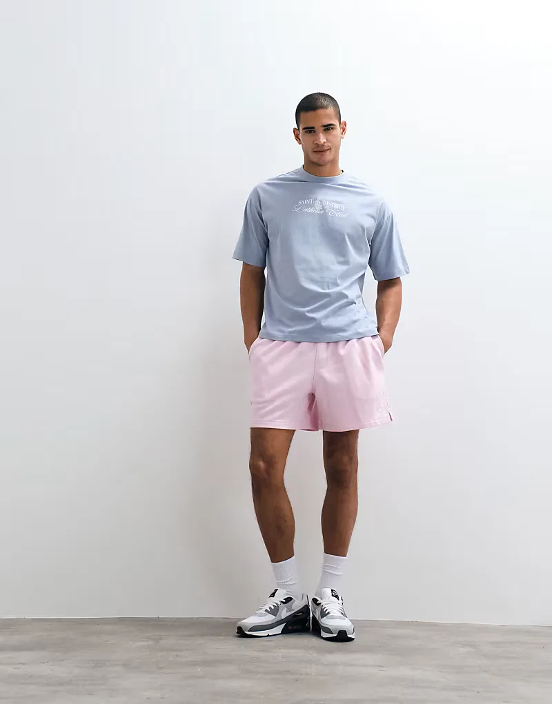 Розовые шорты Nike Club из французской махровой ткани — фото 4