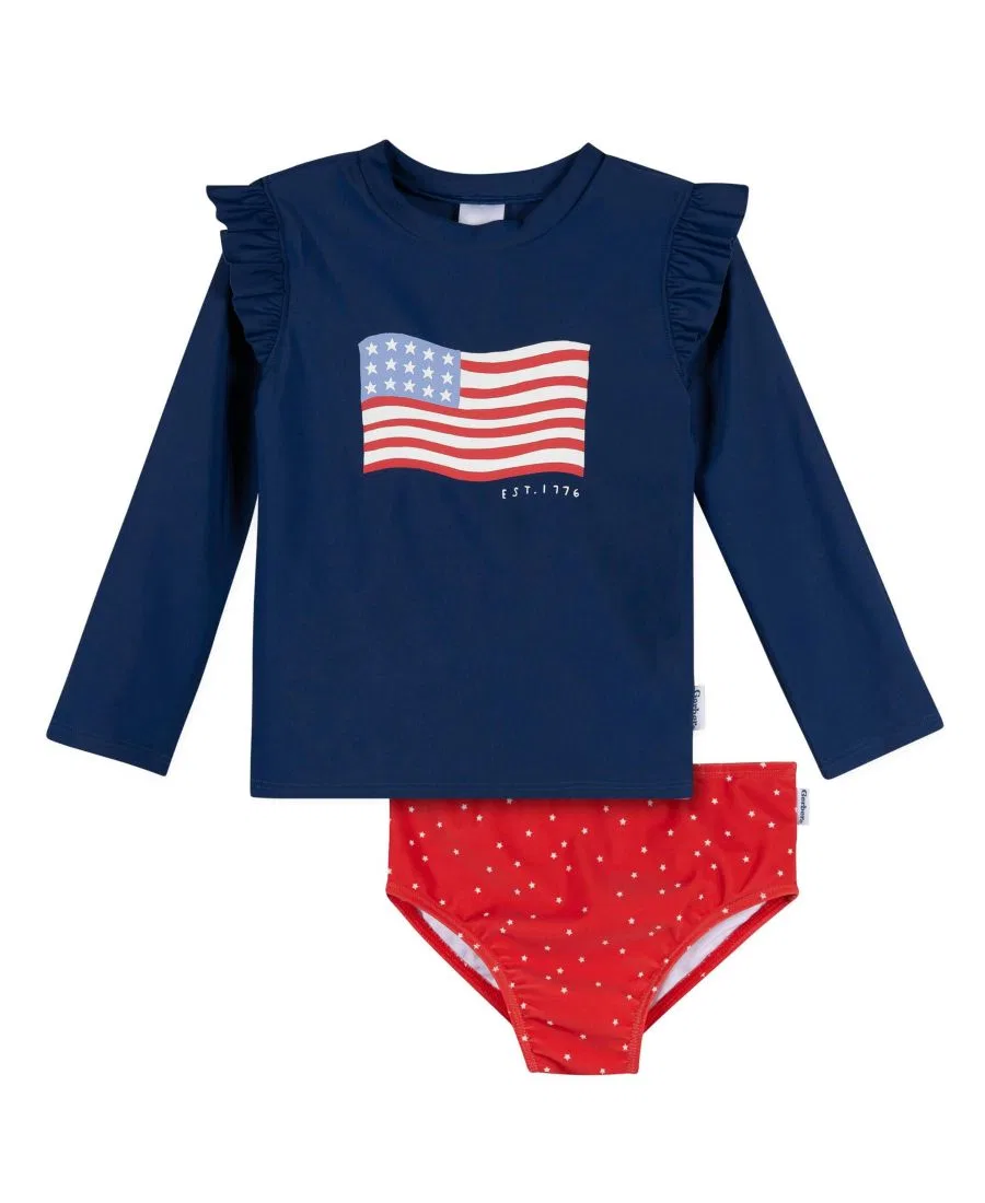 Комплект из рашгарда и плавок с длинным рукавом Gerber, Navy