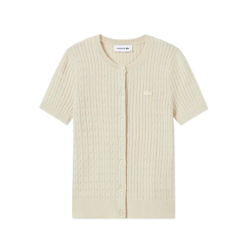 Вязаный свитер LACOSTE, бежево-желтый