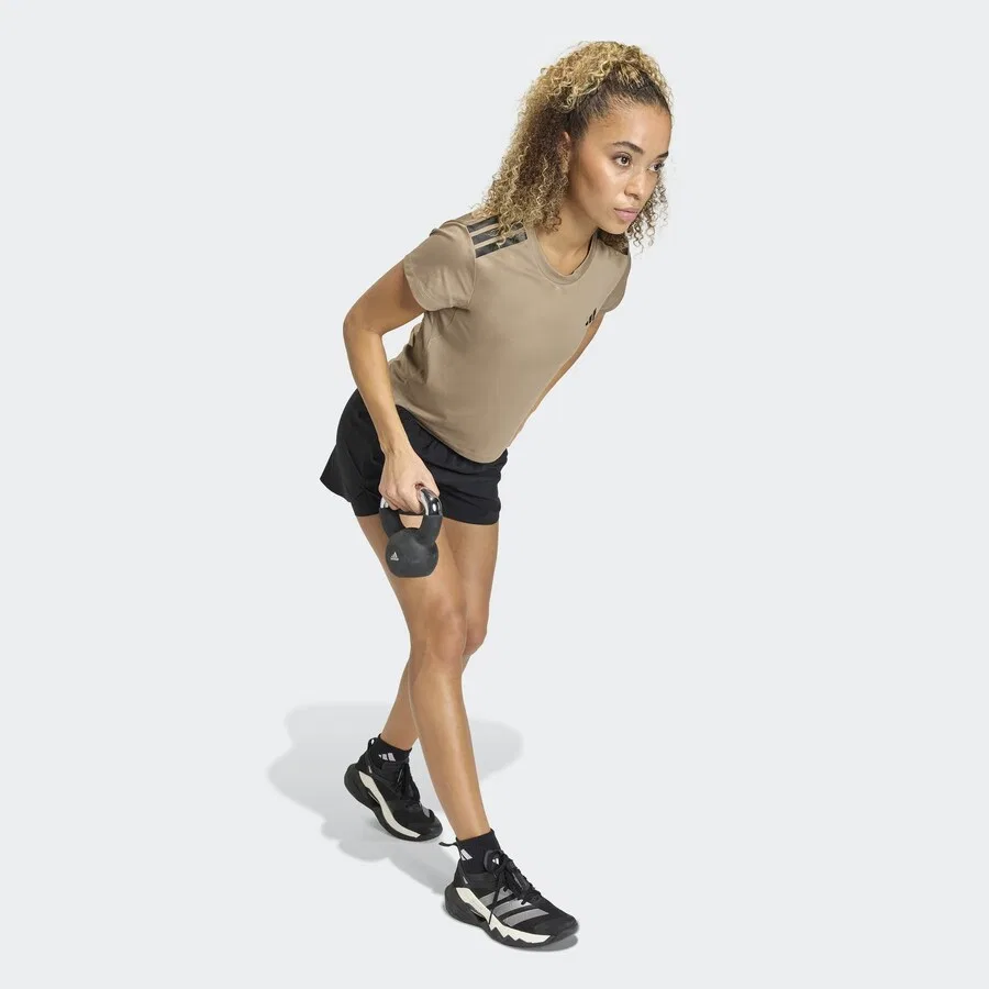 Спортивная футболка ADIDAS PERFORMANCE Performance Shirt 'HYG' бежевого цвета — фото 3