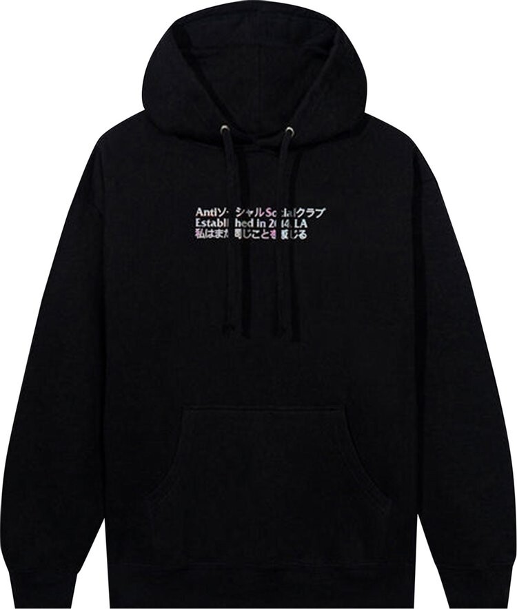 

Худи Anti Social Social Club Temporary Memory Hoodie Black, черный