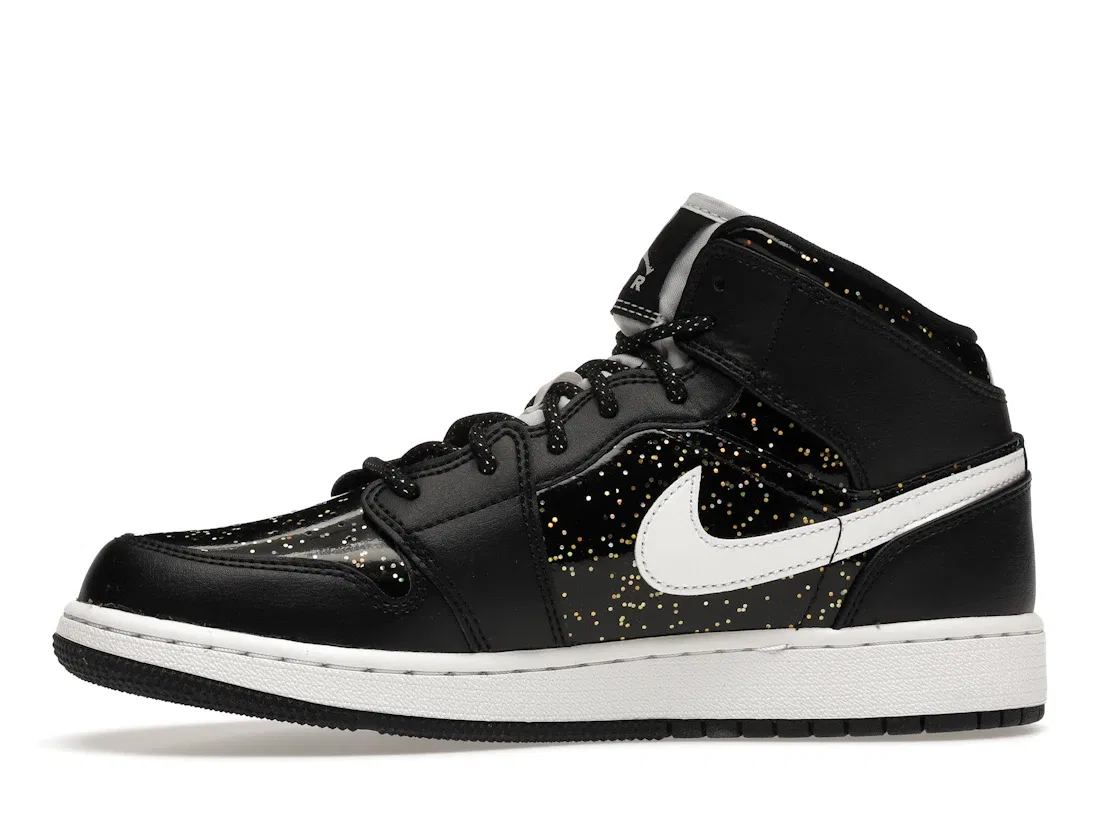 Детские кроссовки с принтом Jordan 1 Mid Jordan, Black/White — фото 3