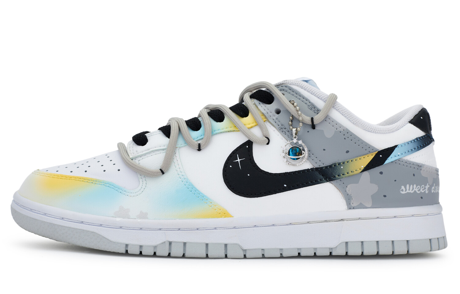 

Кроссовки Nike Dunk Skateboarding Shoes Men Low-top Gray/Blue, черный/белый/серый/синий