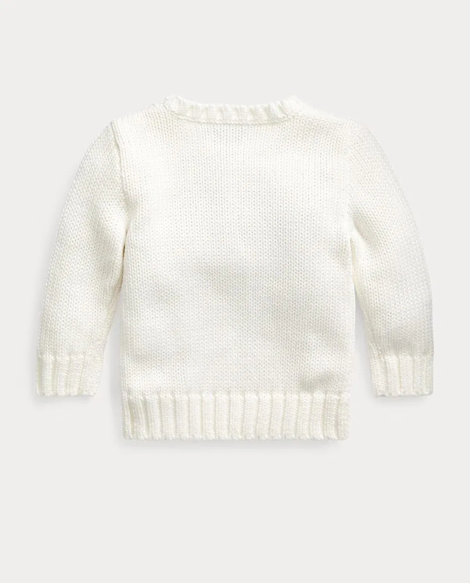 Детский джемпер из хлопка, Unisex Bandera, Polo Ralph Lauren, небеленый — фото 2