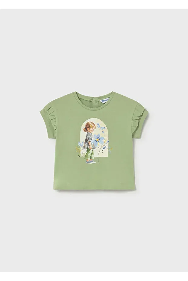 Детская футболка для девочек с принтом Graphic T-Shirt Mayoral, Green