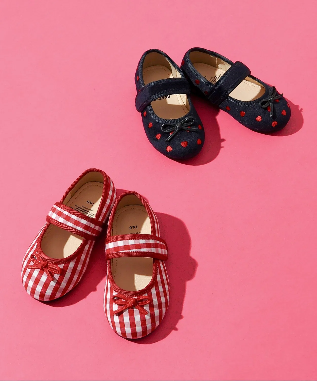 Детские туфли-лодочки из велюра в клетку с ремешком BREEZE, Navy — фото 2
