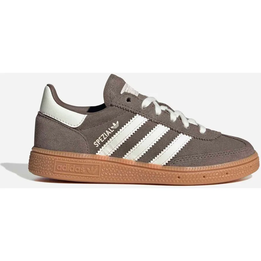Детские спортивные кроссовки с замшевым верхом и тремя полосками Handball Spezial 3-Stripes adidas, Коричневый