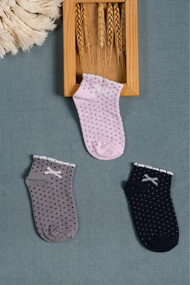 Детские пинетки-носочки для девочек хлопковые с принтом Cocole Socks, Multicolor — фото 2