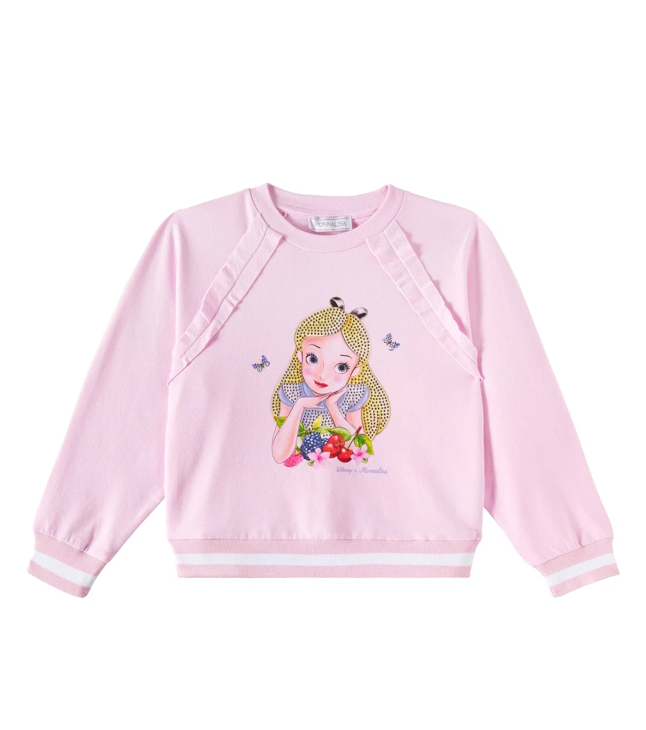 Свитшот с украшениями x Disney Monnalisa, розовый