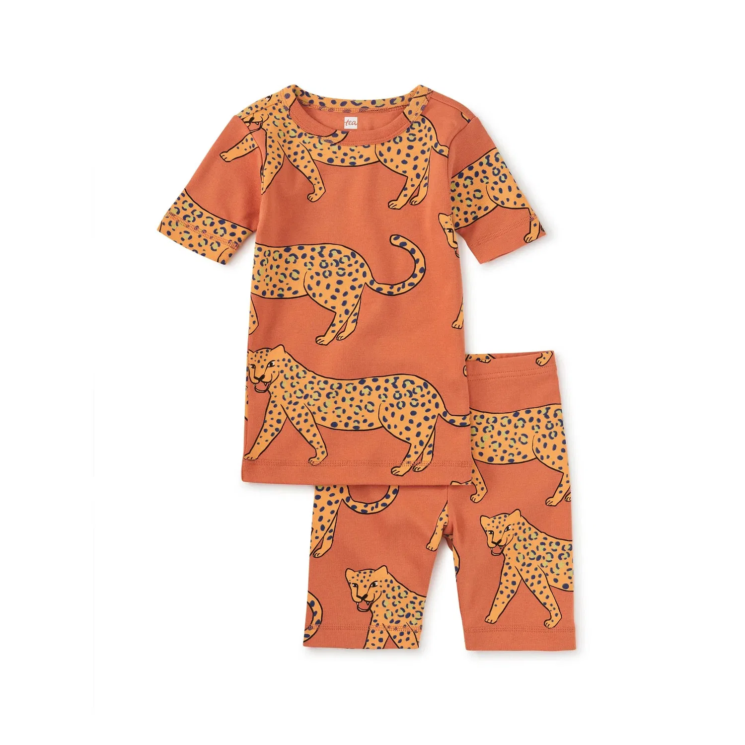 Детский комплект пижамы с коротким рукавом In Your Dreams Pajama Set Tea Collection, Jaguar Joy