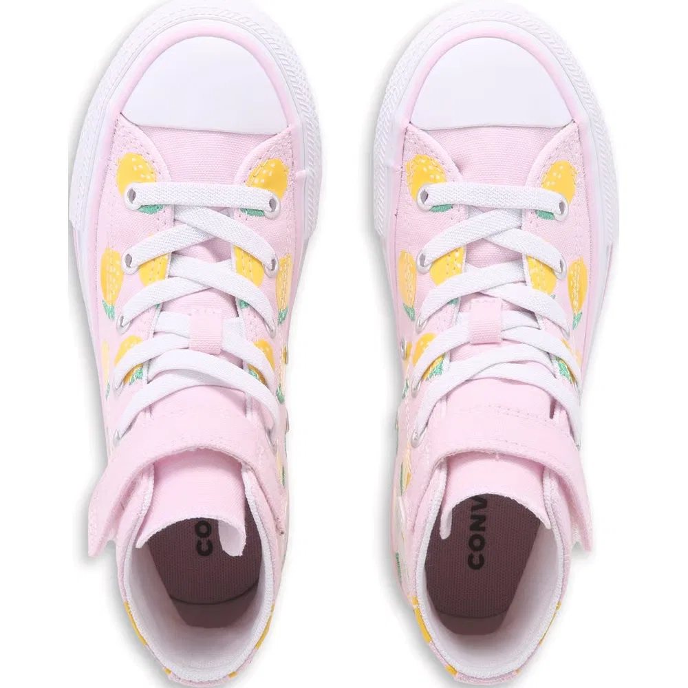 Детские высокие кроссовки Chuck Taylor All Star 1V Converse, Pink/Lemons — фото 4