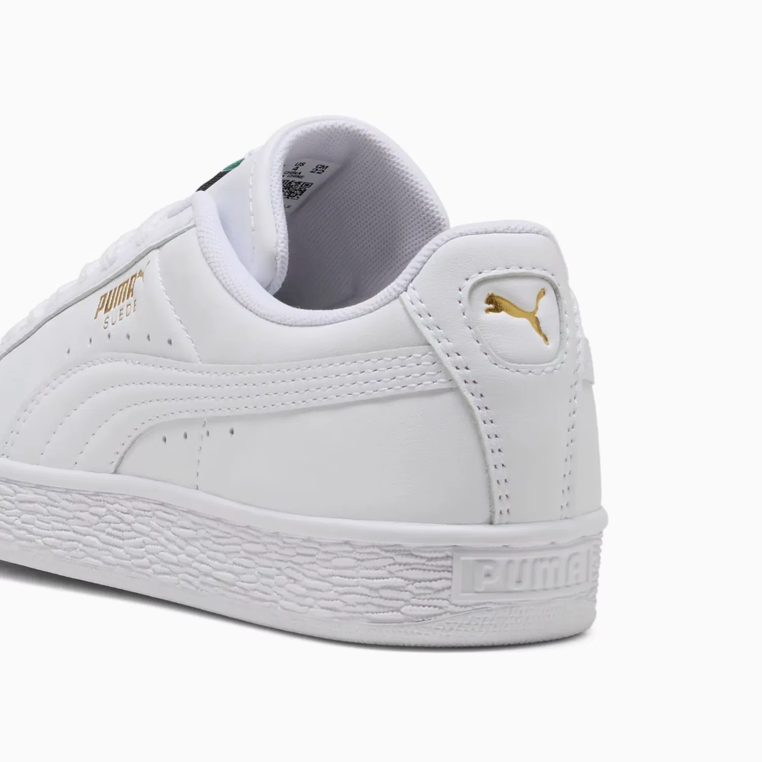 Кроссовки для детей постарше Suede Puma, Puma White-Archive Green — фото 3