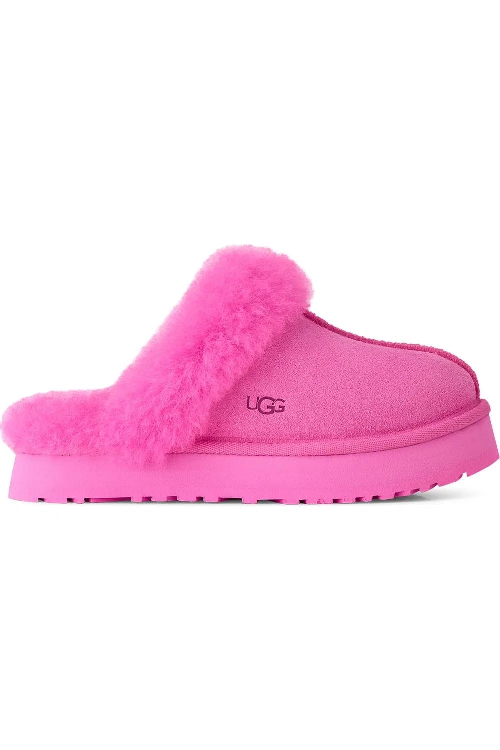 Детские тапочки слипперы на платформе Disquette UGG, Bright Fuchsia — фото 2