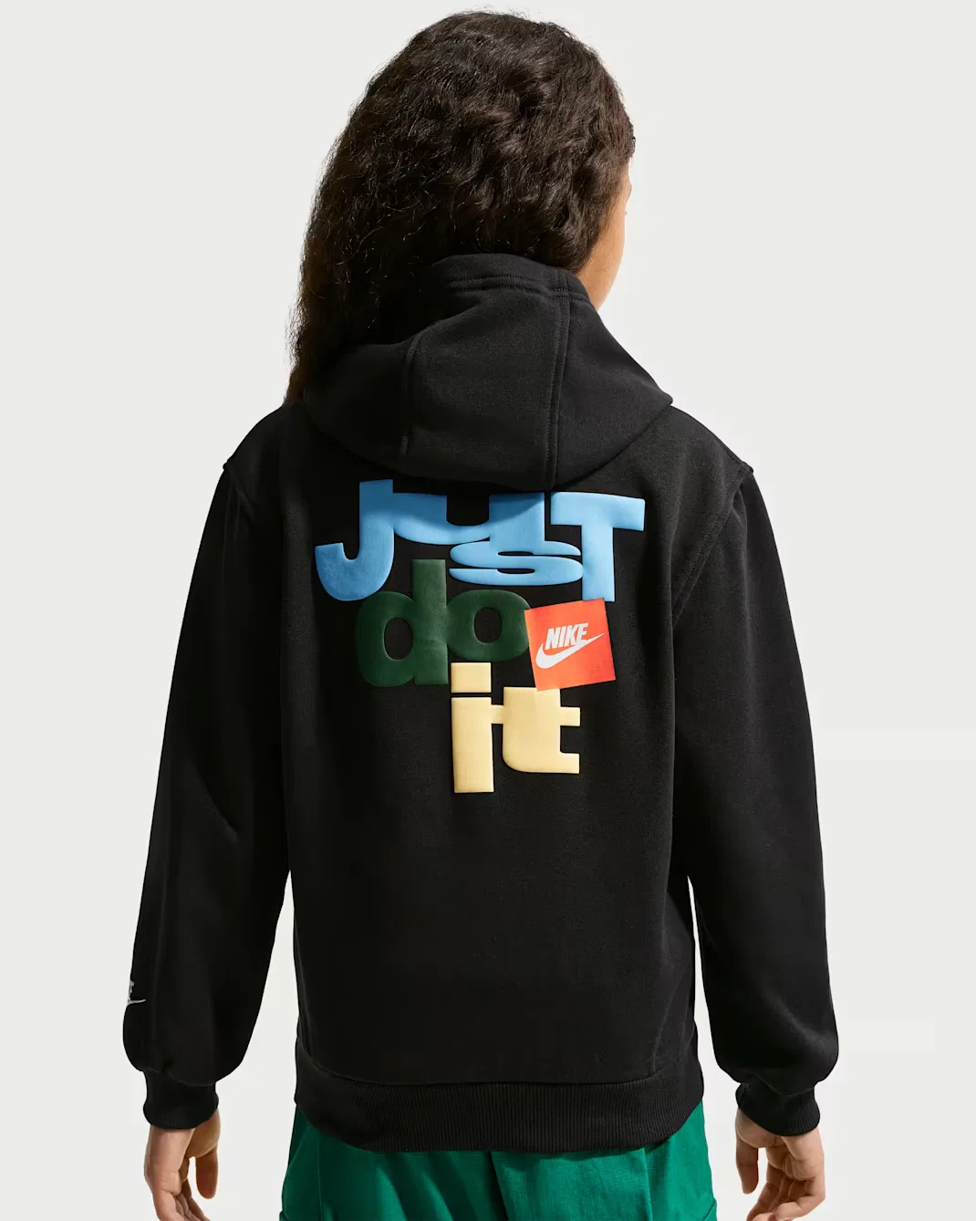 Толстовка из французского махрового трикотажа для детей постарше Nike Sportswear Club, Black/White — фото 4