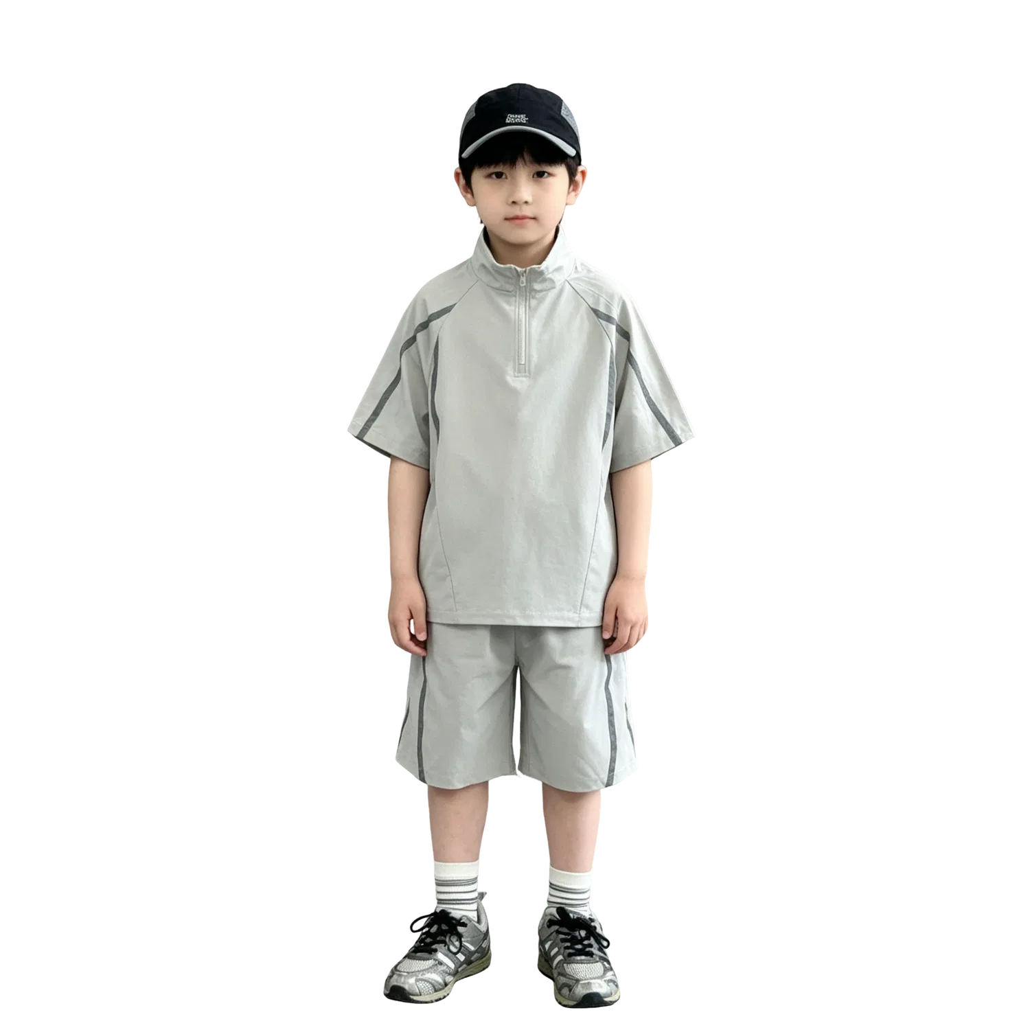 Детский комплект спортивной одежды с коротким рукавом Lanza, Light Gray