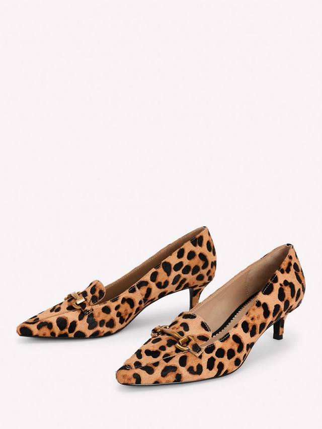 Iris Suede Loafers на низком каблуке kitten heel Boden, Brown/Multi — фото 2