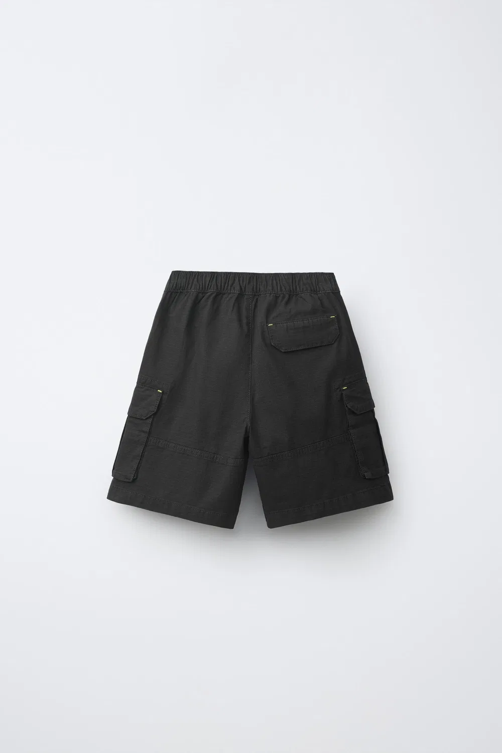 Текстурированные шорты-бермуды в стиле карго ZARA, Black — фото 2