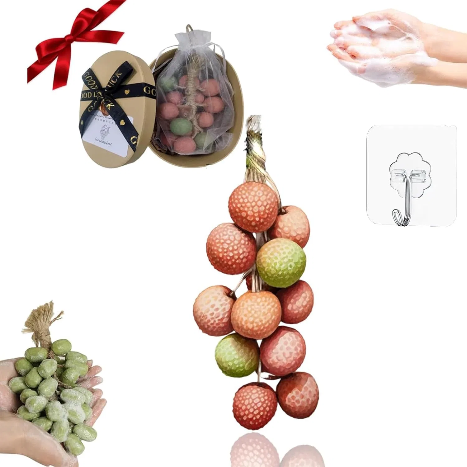 Мыло ручной работы Grape Soap, NNBWLMAEE, 15 шт, 100 г, D
