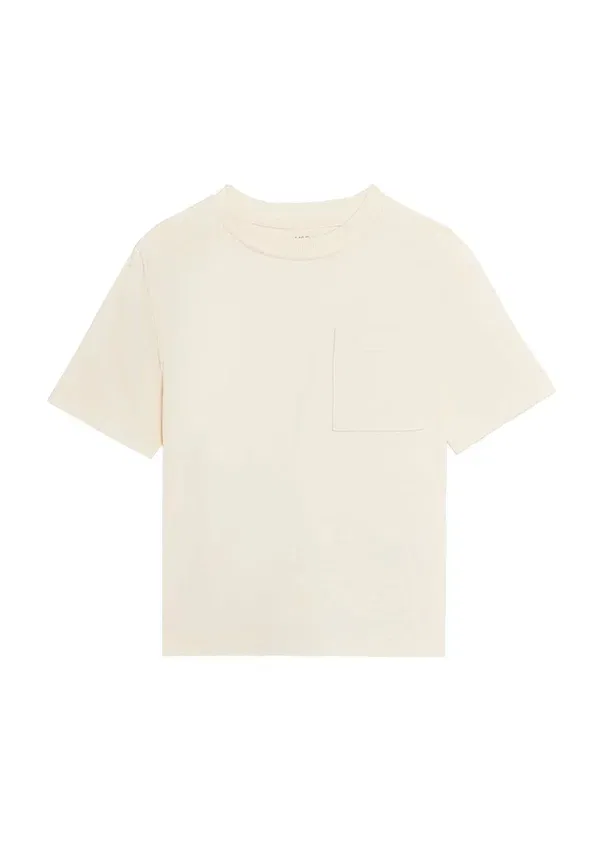 Комплект из 3 футболок, махровая, Basic T-shirt, Marks & Spencer, Cream Mix — фото 3