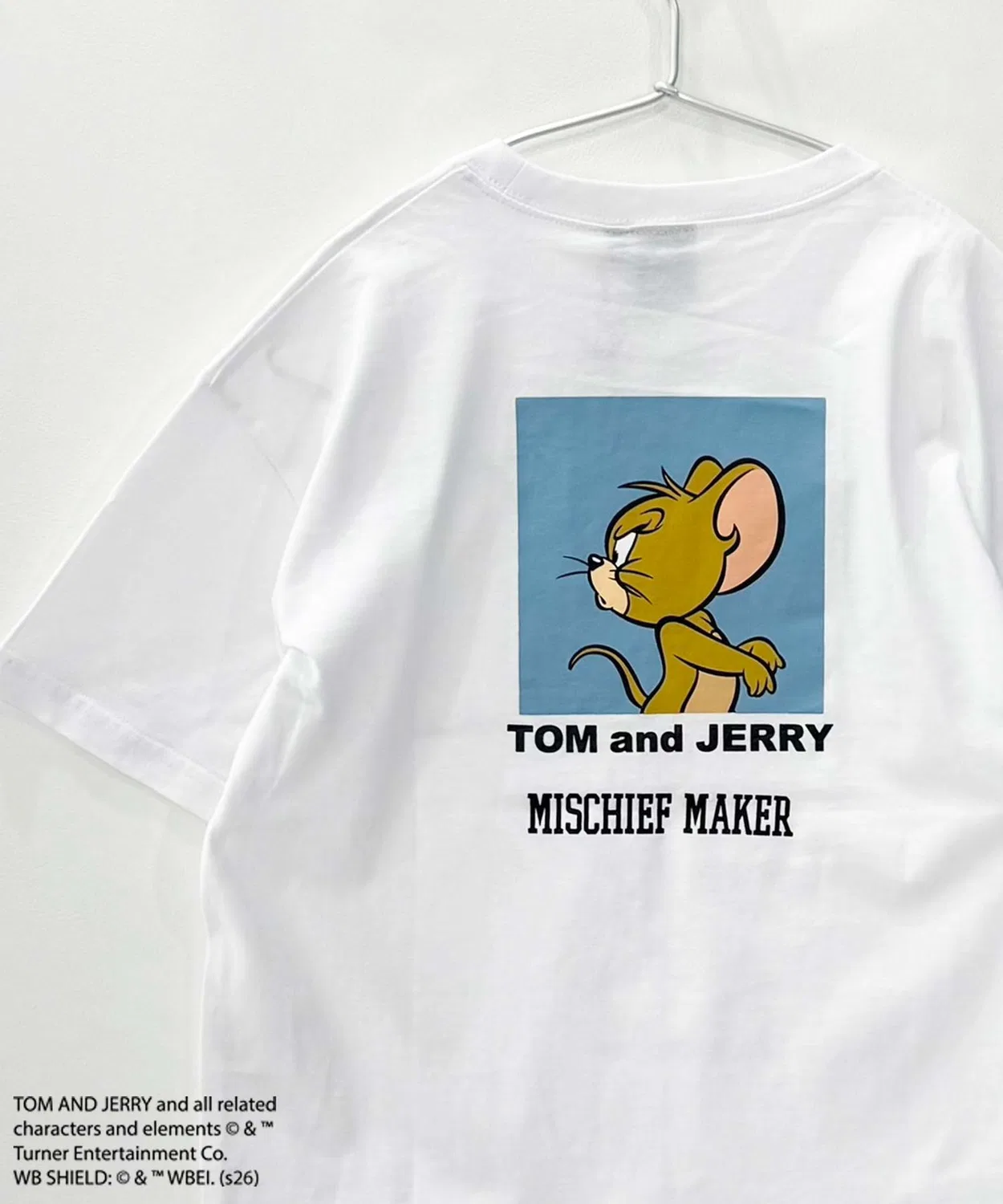 Детская футболка оверсайз с принтом TOM&JERRY, Heather Gray — фото 3