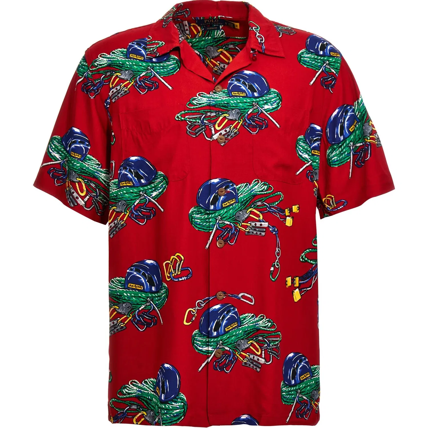 Мужская рубашка с коротким рукавом с принтом Rope Printed Polo Ralph Lauren