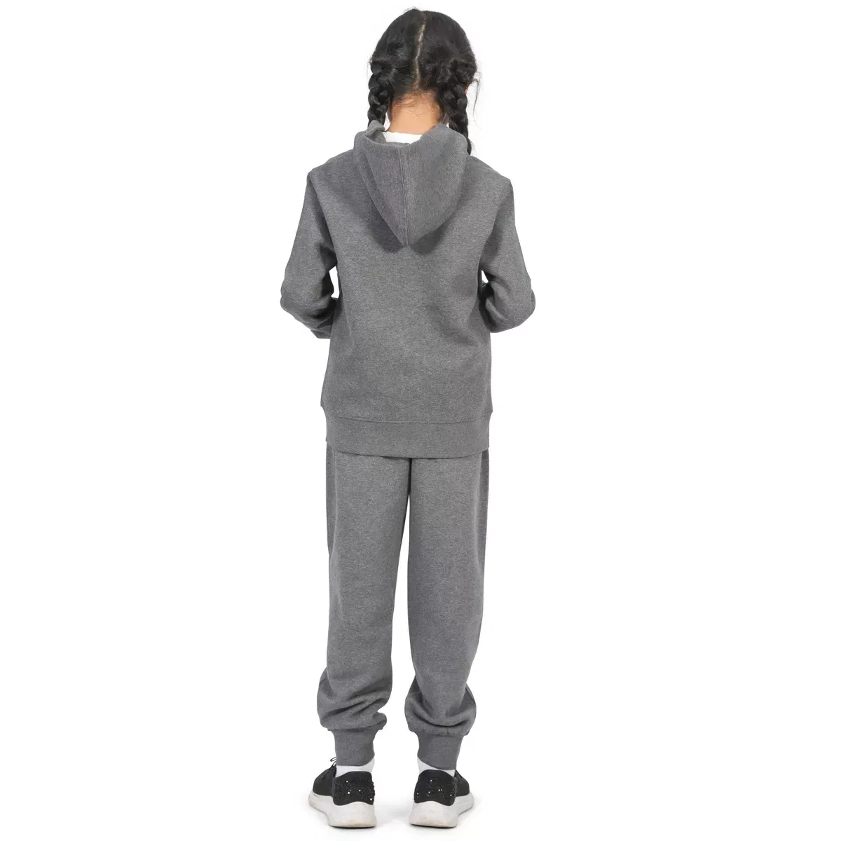 Детское худи на молнии с принтом Everyday Kids, Charcoal Gray — фото 4