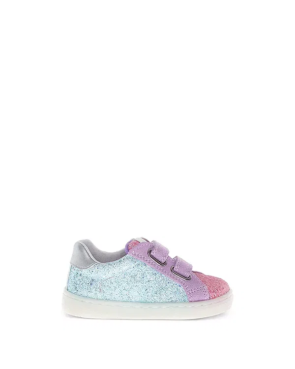 Детские кроссовки для девочек с блестящими деталями Pinn Vl Naturino, Metallic Pink — фото 2