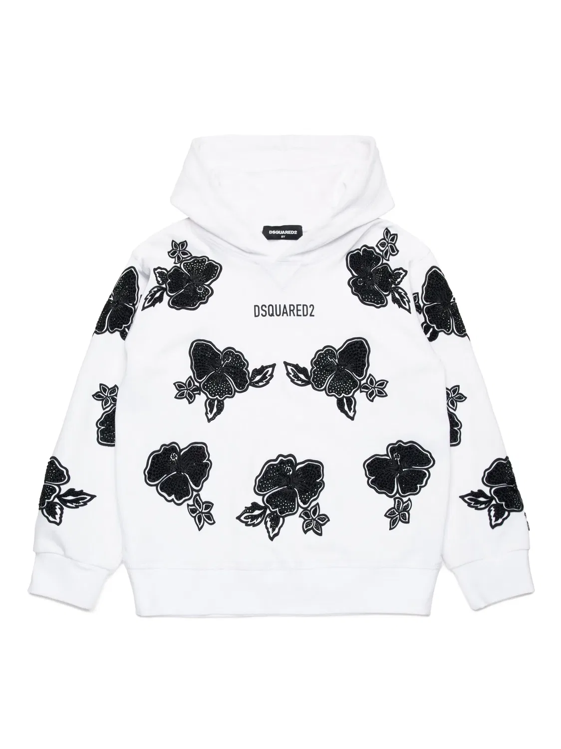 Худи из джерси с логотипом DSQUARED2, белый