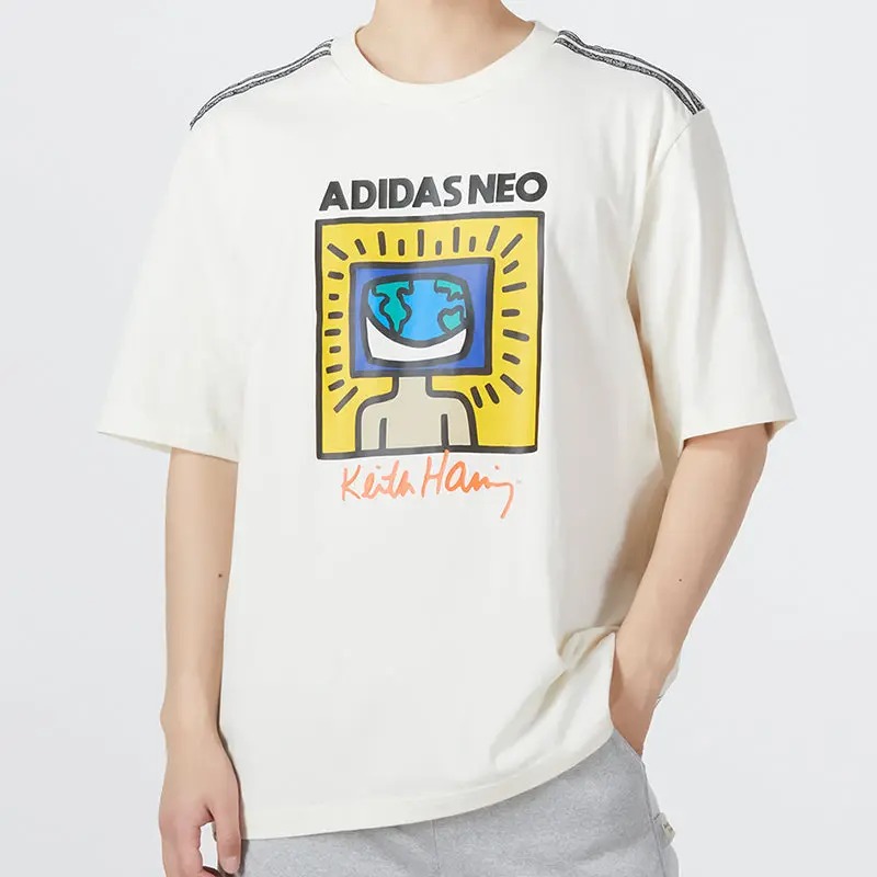 Футболка Adidas Neo, кремовый — фото 3