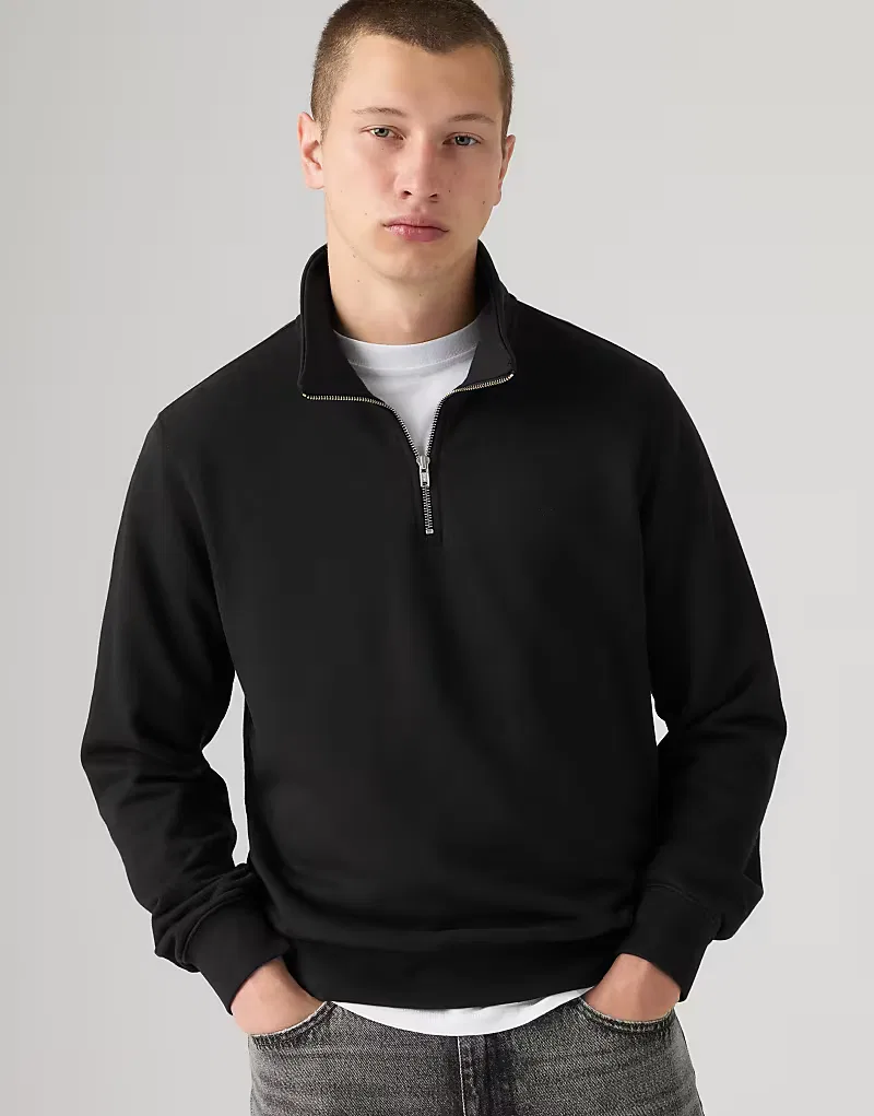 Пуловер Original housemark на четверть молнии Levi's, черный — фото 4