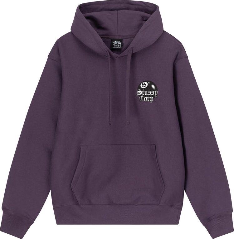 

Худи Stussy 8 Ball Corp. Hoodie 'Grape', фиолетовый
