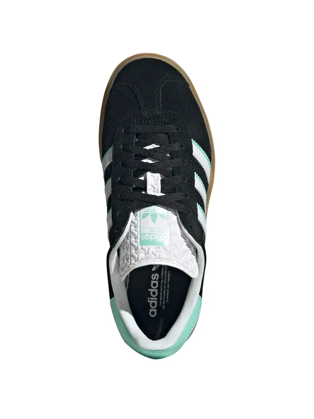 Газель Смелые кроссовки на платформе Adidas Kids, черный — фото 4
