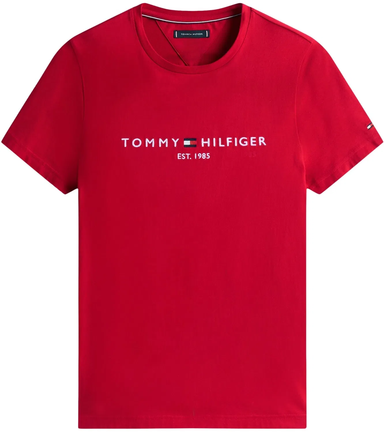 Мужская футболка с коротким рукавом Slim Fit Tommy Hilfiger, Red (Medium Red) — фото 4