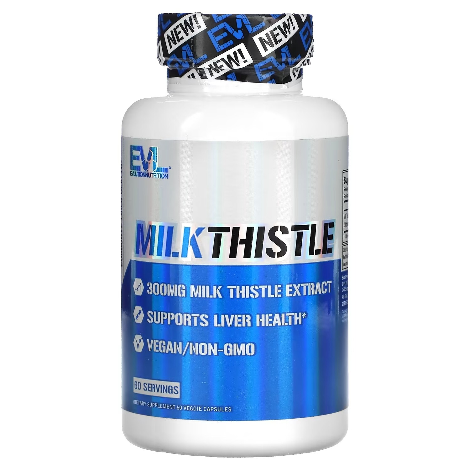 

EVLution Nutrition Milk Thistle 300 mg, 60 вегетарианских капсул