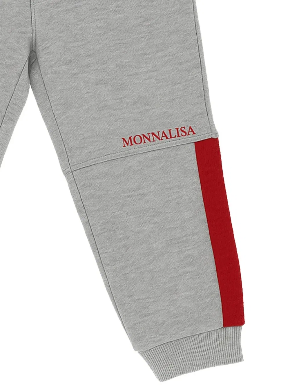Спортивные брюки с лампасами и логотипом Monnalisa, серый — фото 3