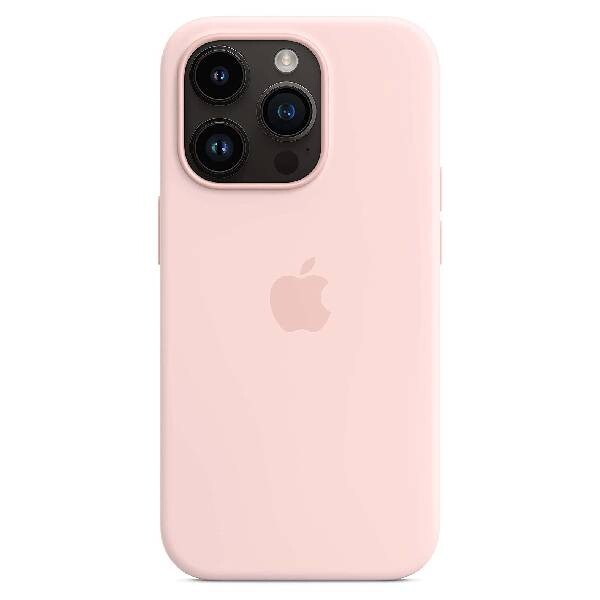 

Чехол силиконовый Apple iPhone 14 Pro с MagSafe, chalk pink, Розовый, Чехол силиконовый Apple iPhone 14 Pro с MagSafe, chalk pink
