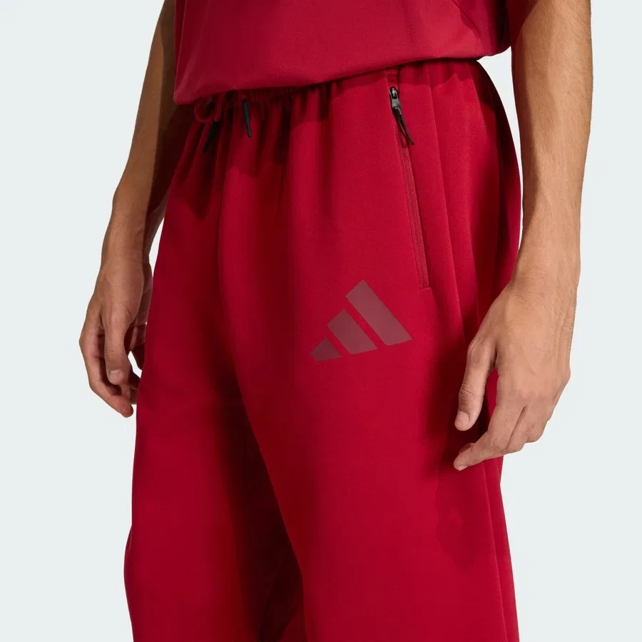 Штаны спортивные с открытым низом Z.N.E. Open-Hem Pants adidas, Красный — фото 4
