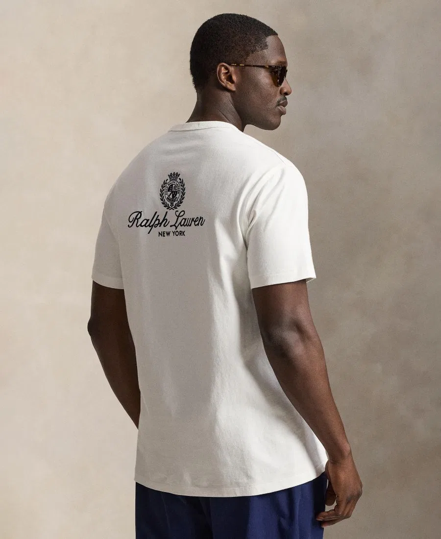 Мужская футболка с вышивкой Polo Ralph Lauren, White — фото 4