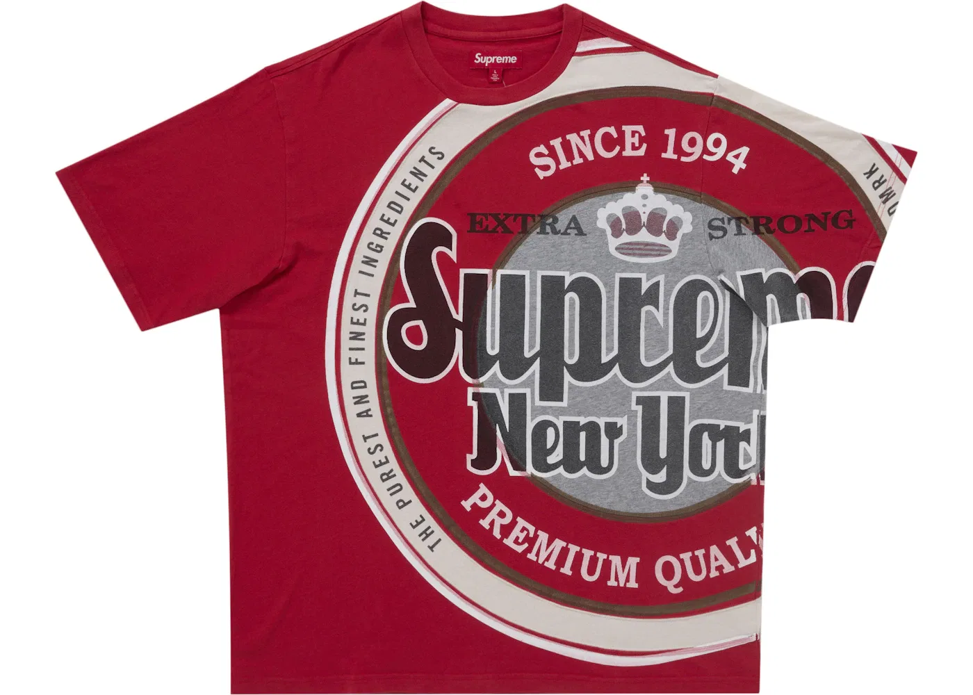 Мужская футболка с принтом Supreme Lager S/S Top, Red