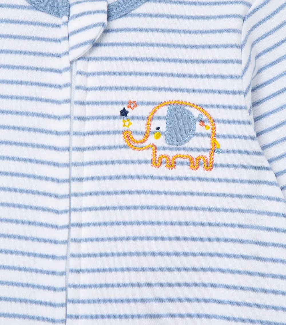 Комбинезон-слип с принтом слонов Little Me Elephant Footie Hat, The Mom Store — фото 2