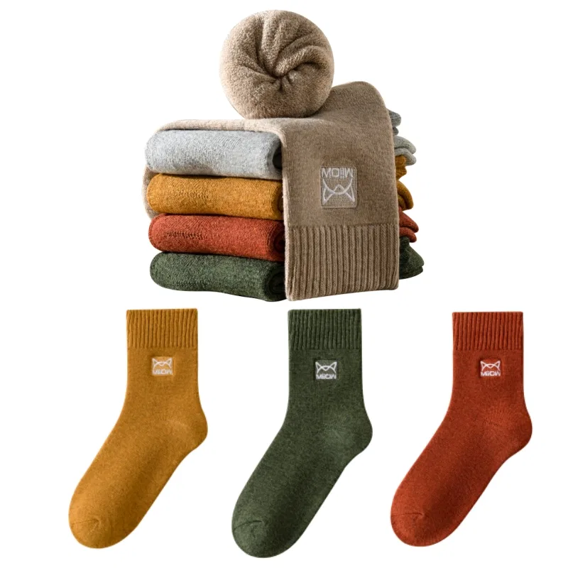 Детские носки с вышивкой Ginger Yellow, Caramel, Army Green MIIOW