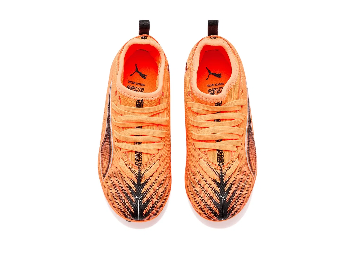 Бутсы Ultra 6 Match Firm, Artificial Ground Soccer Cleats (для маленьких и больших детей) Puma Kids, Heat Fire/Puma Black/Glowing Red — фото 3
