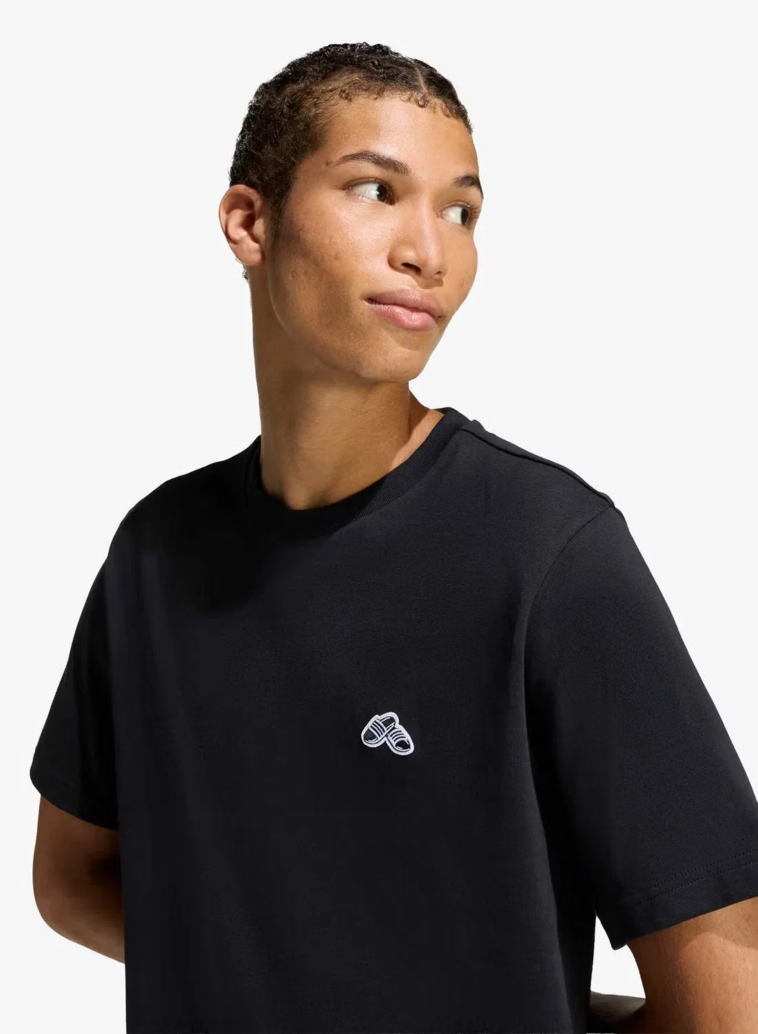 Футболка с принтом Summer Slide Trim Graphic Adidas, черный — фото 3