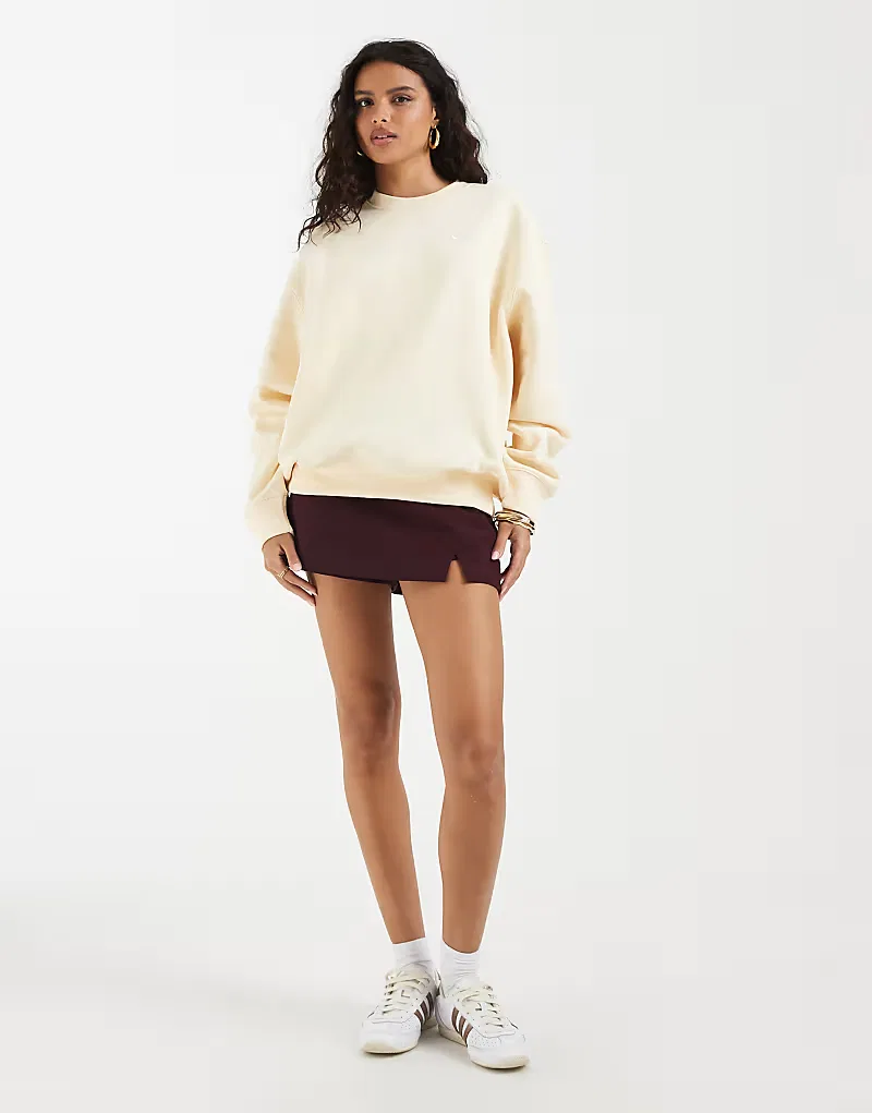 Свободная толстовка Adidas Originals Essential в масляно-желтом цвете — фото 2