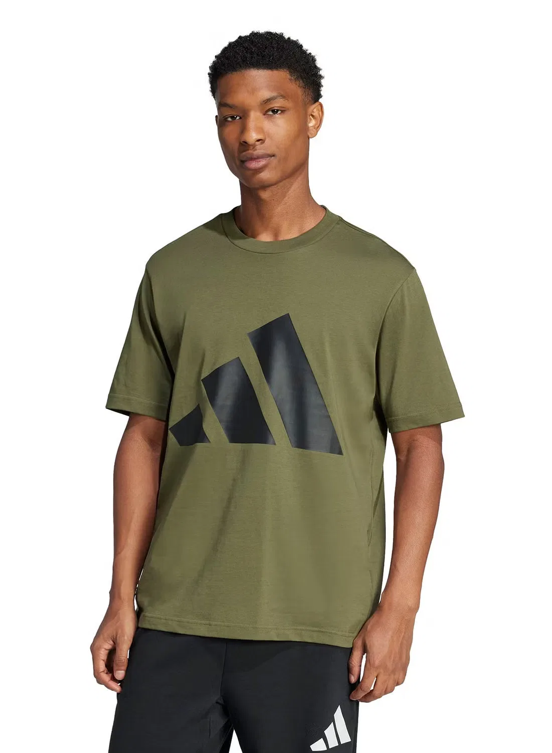 Футболка с принтом Single Jersey Big Logo Adidas, черный